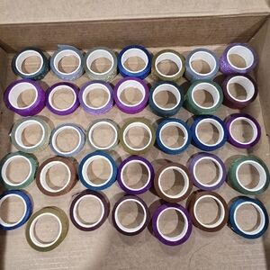 Amazon Glitter Washi Tape Set - Purple, Blue, Green, Gold, Brown
